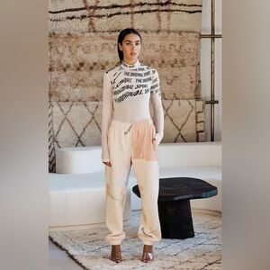 P.E Nation Point Race LS Top Pearled Ivory NWT S